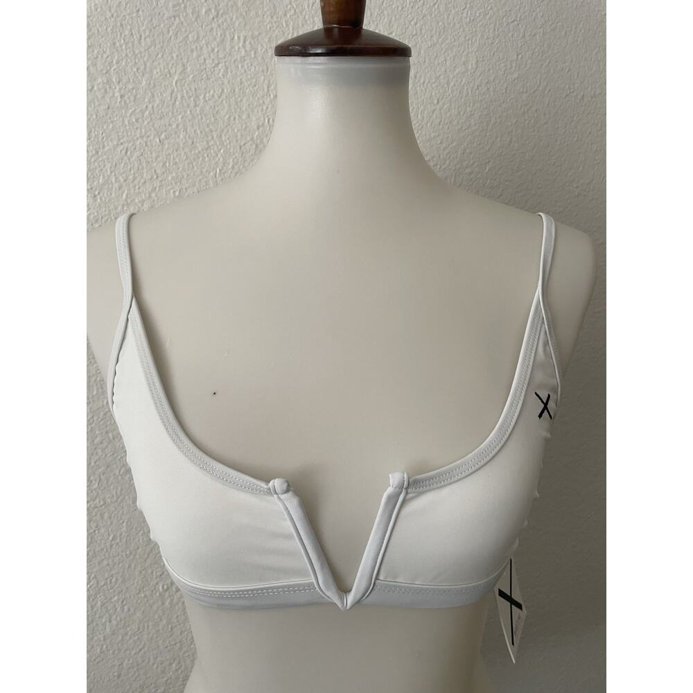 Boutine LA Swim V Cut Bikini Top Swimwear Summer Beach Venice White